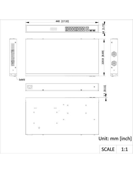 SWITCH POE HIKVISION DS-3E1318P-EI(B) LinkVu