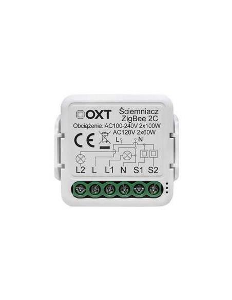 Moduł OXT mini ściemniacz 2 obwody ZigBee TUYA T266