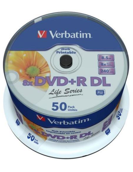 Płyty DVD+R DL Verbatim Inkjet Printable (50szt)