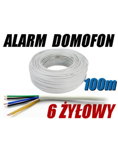 PRZEWÓD ALARMOWY DOMOFONOWY YTDY 6X0,5 - 100M