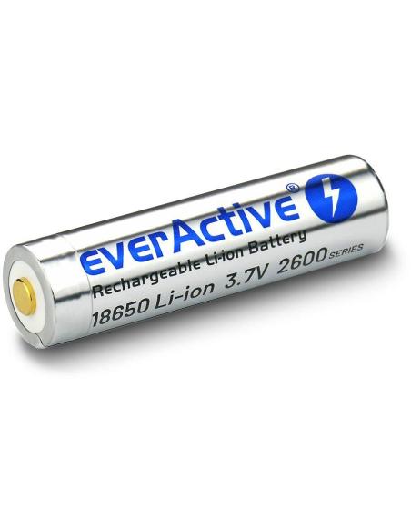 Akumulator 18650 Li-Ion 3,7V everActive 2600mAh (1 szt.) micro-USB z zabezpieczeniem