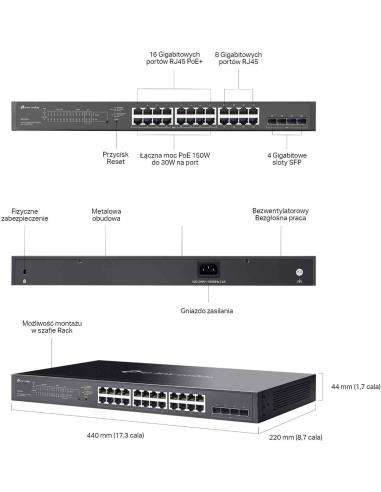 SWITCH TP-LINK TL-SG2428LP
