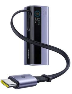 Powerbank Baseus EnerGeek GR11 20000 mAh 145 W USB-A 2x USB-C szary ze zwijanym kablem USB-C