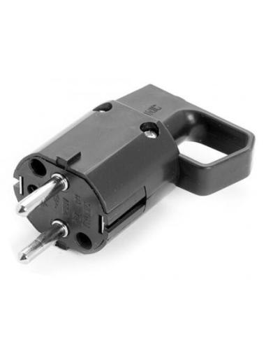Wtyczka 325-05 z uchem, z uziemieniem "uni-schuko" 16A 250V IP20 CZARNA VIPLAST 325-05