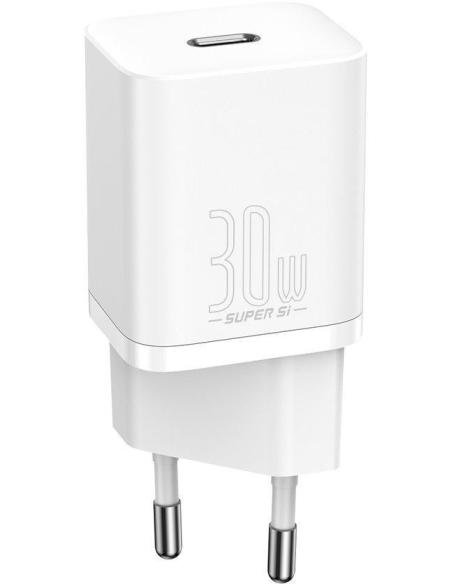 ŁADOWARKA SIECIOWA Baseus Super Si Quick Charger 1C CCSUP-J02 30W 1x USB-C PD 3.0 QC 3.0 BIAŁA