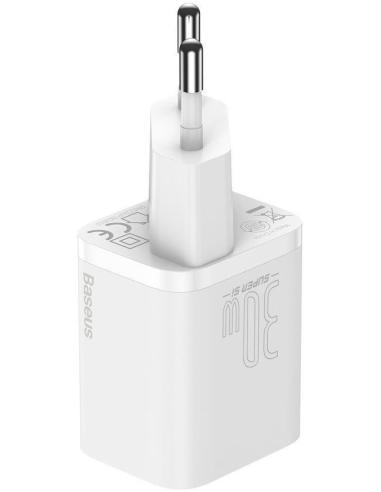 ŁADOWARKA SIECIOWA Baseus Super Si Quick Charger 1C CCSUP-J02 30W 1x USB-C PD 3.0 QC 3.0 BIAŁA
