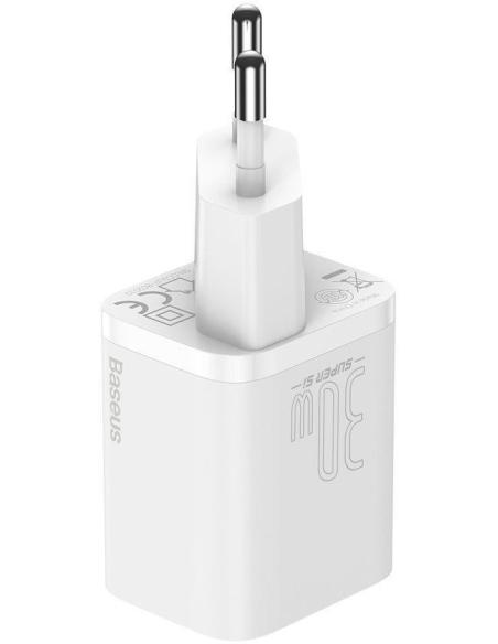 ŁADOWARKA SIECIOWA Baseus Super Si Quick Charger 1C CCSUP-J02 30W 1x USB-C PD 3.0 QC 3.0 BIAŁA