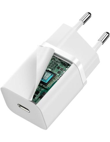 ŁADOWARKA SIECIOWA Baseus Super Si Quick Charger 1C CCSUP-J02 30W 1x USB-C PD 3.0 QC 3.0 BIAŁA