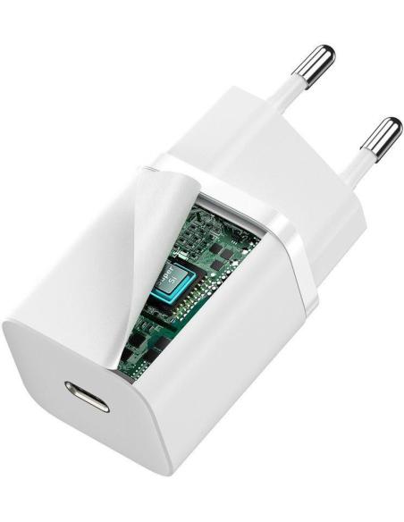 ŁADOWARKA SIECIOWA Baseus Super Si Quick Charger 1C CCSUP-J02 30W 1x USB-C PD 3.0 QC 3.0 BIAŁA