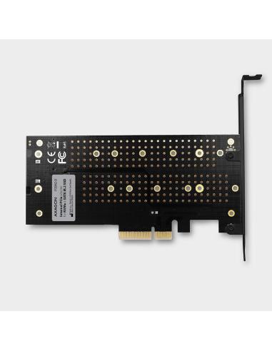 Adapter Axagon PCEM2-D PCIe NVME + SATA M.2