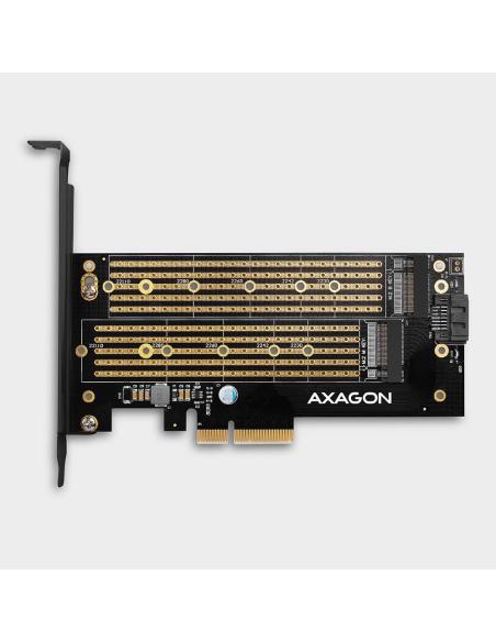 Adapter Axagon PCEM2-D PCIe NVME + SATA M.2