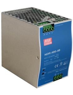 ZASILACZ IMPULSOWY NA SZYNĘ DIN MEAN WELL NDR-480-48 48V/480W/10A