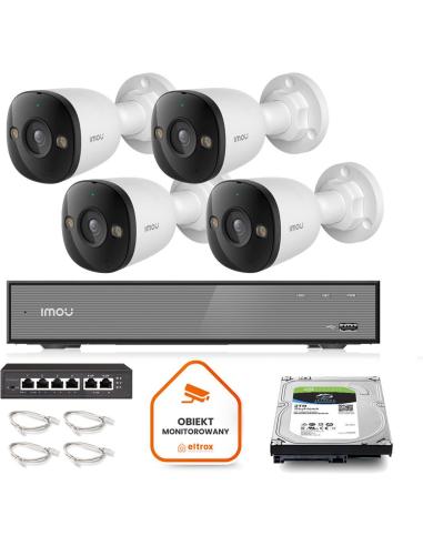 Zestaw monitoringu Imou 4x kamera PS3E-8Q0 8MP POE
