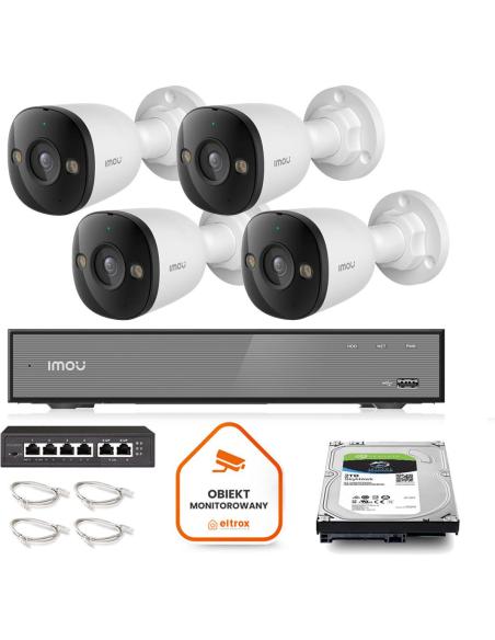Zestaw monitoringu Imou 4x kamera PS3E-8Q0 8MP POE
