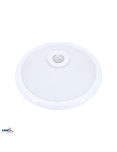 Plafoniera TAZAN Z CZUJ. PODCZER. 2X40W E27 IP20 sztkło+STAL+PLASTIK