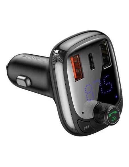 TRANSMITER BLUETOOTH ŁADOWARKA SAMOCHODOWA Baseus S-13 OVERSEAS 5 A 2x USB-A 1x USB-C BT 5.0