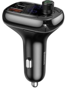 TRANSMITER BLUETOOTH ŁADOWARKA SAMOCHODOWA Baseus S-13 OVERSEAS 5 A 2x USB-A 1x USB-C BT 5.0 2