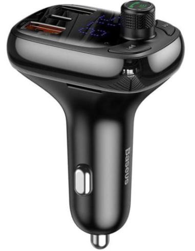TRANSMITER BLUETOOTH ŁADOWARKA SAMOCHODOWA Baseus S-13 OVERSEAS 5 A 2x USB-A 1x USB-C BT 5.0