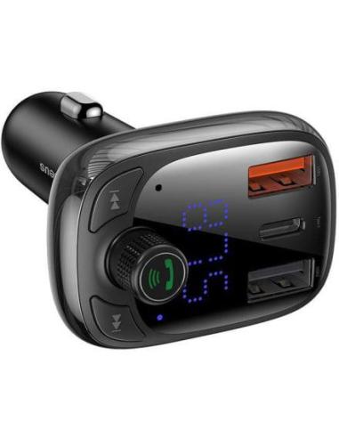 TRANSMITER BLUETOOTH ŁADOWARKA SAMOCHODOWA Baseus S-13 OVERSEAS 5 A 2x USB-A 1x USB-C BT 5.0