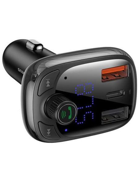 TRANSMITER BLUETOOTH ŁADOWARKA SAMOCHODOWA Baseus S-13 OVERSEAS 5 A 2x USB-A 1x USB-C BT 5.0