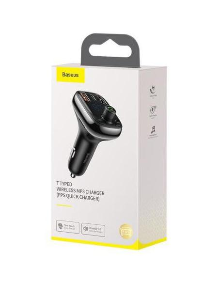 TRANSMITER BLUETOOTH ŁADOWARKA SAMOCHODOWA Baseus S-13 OVERSEAS 5 A 2x USB-A 1x USB-C BT 5.0