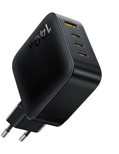 Ładowarka sieciowa Baseus EnerFill FH11 GaN 140 W 3x USB-C 1x USB-A PD 3.0 QC 4.0+ + kabel