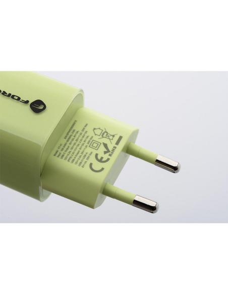 ŁADOWARKA SIECIOWA Forcell F-Energy GaN III VT-41 33 W 1x USB-C 1x USB-A PD 3.0 QC 4.0 ZIELONA