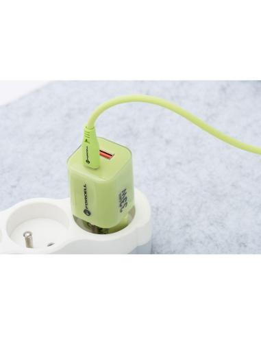 ŁADOWARKA SIECIOWA Forcell F-Energy GaN III VT-41 33 W 1x USB-C 1x USB-A PD 3.0 QC 4.0 ZIELONA