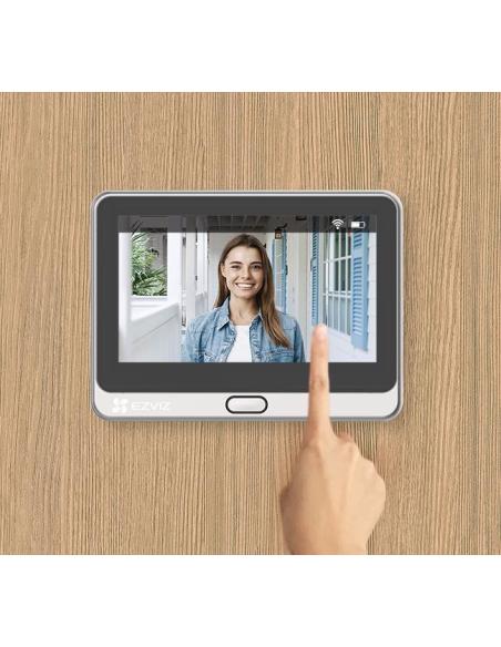 Wizjer do drzwi Ezviz CP4 4MP Wi-Fi srebrny