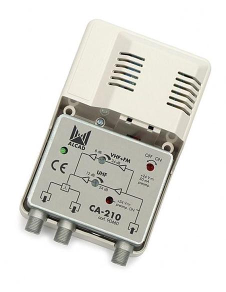 Wzmacniacz Alcad CA-210 VHF-UHF 1we/2wy wielozakresowy