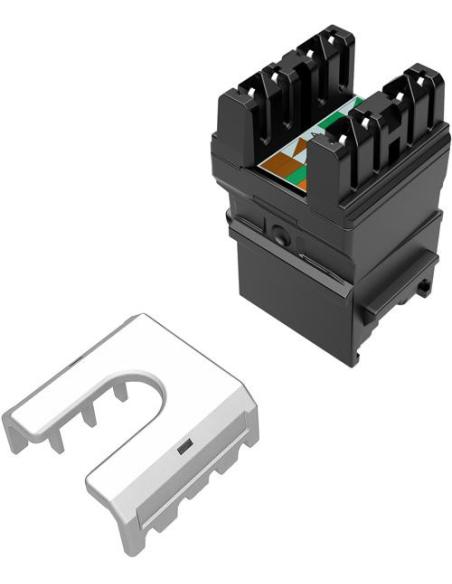 Moduł Keystone szybkozaciskowy narzędziowy SOLARIX Cat.6 UTP RJ45 czarny 25286803