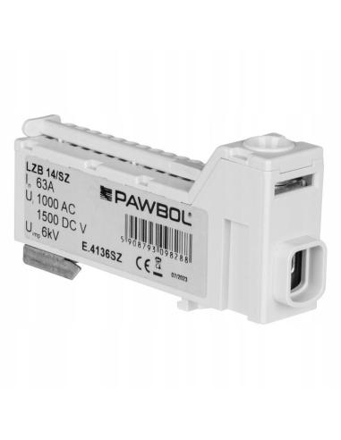 PAWBOL Listwa zaciskowa bezgwintowa LZB E.4136SZ szara