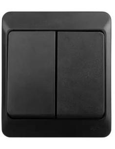 HERMES CZARNY ŁĄCZNIK NT SERYJNY IP44 ZACISKI ŚRUBOWE 10AX 250V 0332-09 2