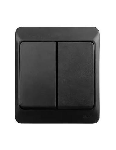 HERMES CZARNY ŁĄCZNIK NT SERYJNY IP44 ZACISKI ŚRUBOWE 10AX 250V 0332-09