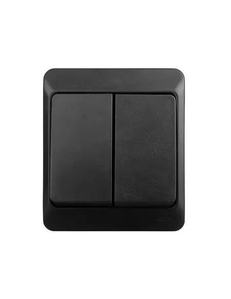 HERMES CZARNY ŁĄCZNIK NT SERYJNY IP44 ZACISKI ŚRUBOWE 10AX 250V 0332-09